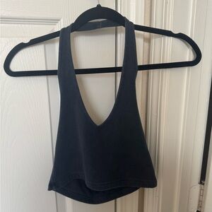 Brandy Melville Navy Blue Halter Top